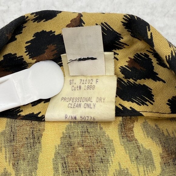 VTG Victorias Secret Gold Label Leopard Print Wrap Dress Robe NO BELT Size M/L - Picture 10 of 13
